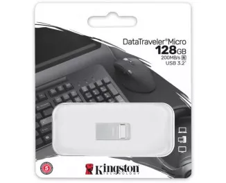 Флешка USB 3.2 128Gb Kingston DataTraveler Micro Metal (DTMC3G2/128GB)