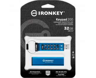 Флешка USB 3.2 32Gb Kingston 32GB IronKey Keypad 200 (IKKP200/32GB)