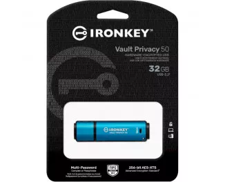Флешка USB 3.2 32Gb Kingston 32GB IronKey Vault Privacy 50 Blue (IKVP50/32GB)