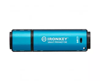 Флешка USB 3.2 64Gb Kingston 64GB IronKey Vault Privacy 50 Blue (IKVP50/64GB)