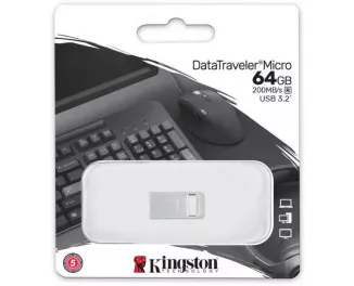 Флешка USB 3.2 64Gb Kingston DataTraveler Micro Metal (DTMC3G2/64GB)