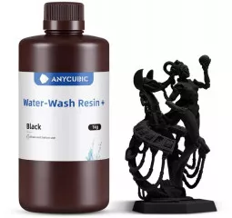 Фотополимерная смола Anycubic Water-Wash Resin+ Black, 1 кг (SSXBK-104D)
