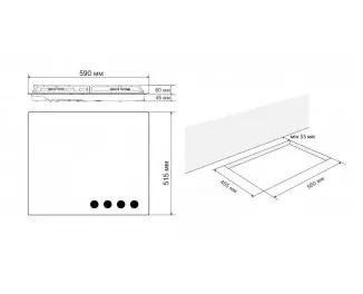 Газовая варочная поверхность ELEYUS MAGENTA 60 WH CF