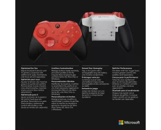 Геймпад бездротовий Microsoft Xbox Elite Wireless Controller Series 2 Core Red (RFZ-00013)