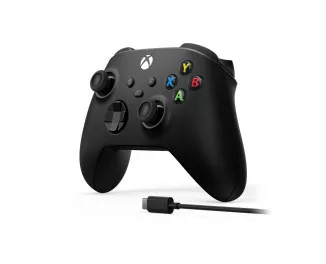 Геймпад бездротовий Microsoft Xbox Series X | S Wireless Controller Carbon Black + USB-C Cable (XOA-0010, 1V8-00002)