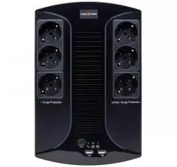 ДБЖ LogicPower 650VA-6PS (4324)