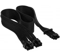 Кабель-адаптер 600W Corsair Premium Individually Sleeved 12+4pin PCIe Gen 5 12VHPWR cable, Type 4, BLACK (CP-8920331)
