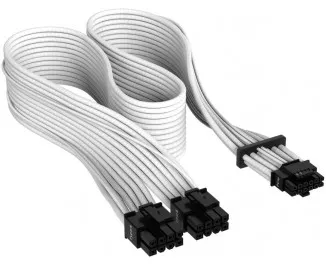 Кабель-адаптер 600W Corsair Premium Individually Sleeved 12+4pin PCIe Gen 5 12VHPWR cable, Type 4, WHITE (CP-8920332)