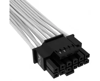 Кабель-адаптер 600W Corsair Premium Individually Sleeved 12+4pin PCIe Gen 5 12VHPWR cable, Type 4, WHITE (CP-8920332)