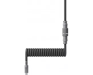 Кабель для игровой клавиатуры USB-C > USB-A HyperX Coiled Cable (6J678AA) Gray 