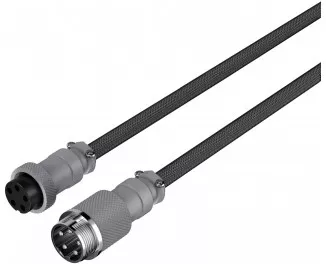 Кабель для игровой клавиатуры USB-C > USB-A HyperX Coiled Cable (6J678AA) Gray 