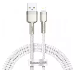 Кабель Lightning > USB  Baseus Cafule Metal Lightning 2.4A 1.0m (CALJK-A02) White