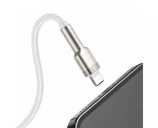 Кабель Lightning > USB  Baseus Cafule Metal Lightning 2.4A 1.0m (CALJK-A02) White
