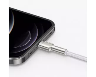 Кабель Lightning > USB  Baseus Cafule Metal Lightning 2.4A 1.0m (CALJK-A02) White
