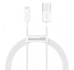 Кабель Lightning > USB  Baseus Superior Series Fast Charging 2.4A 1.0m (CALYS-A02) White