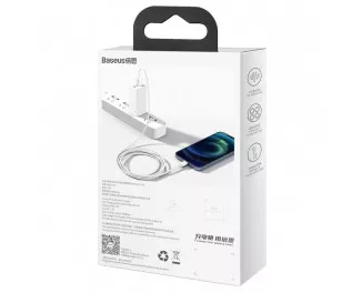 Кабель Lightning > USB  Baseus Superior Series Fast Charging 2.4A 1.0m (CALYS-A02) White