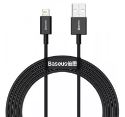 Кабель Lightning > USB  Baseus Superior Series Fast Charging 2.4A 2.0m (CALYS-C01) Black