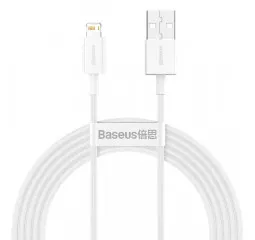 Кабель Lightning > USB  Baseus Superior Series Fast Charging 2.4A 2.0m (CALYS-C02) White