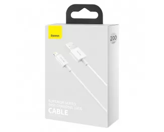 Кабель Lightning > USB  Baseus Superior Series Fast Charging 2.4A 2.0m (CALYS-C02) White