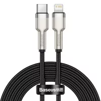 Кабель Lightning > USB Type-C Baseus Cafule Metal Data Cable PD 20W 2.0m (CATLJK-B01) Black
