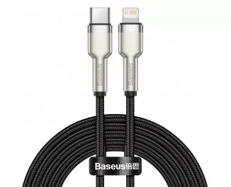 Кабель Lightning > USB Type-C Baseus Cafule Metal Data Cable PD 20W 2.0m (CATLJK-B01) Black