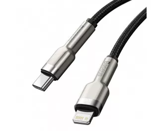 Кабель Lightning > USB Type-C Baseus Cafule Metal Data Cable PD 20W 2.0m (CATLJK-B01) Black