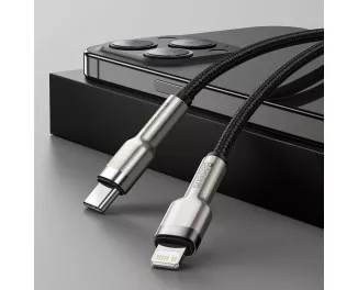 Кабель Lightning > USB Type-C Baseus Cafule Metal Data Cable PD 20W 2.0m (CATLJK-B01) Black