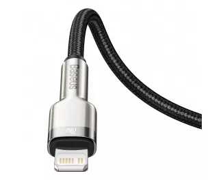 Кабель Lightning > USB Type-C Baseus Cafule Metal Data Cable PD 20W 2.0m (CATLJK-B01) Black