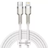 Кабель Lightning > USB Type-C Baseus Cafule Metal Data Cable PD 20W 2.0m (CATLJK-B02) White