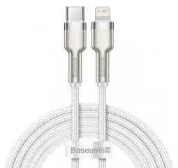 Кабель Lightning > USB Type-C Baseus Cafule Metal Data Cable PD 20W 2.0m (CATLJK-B02) White