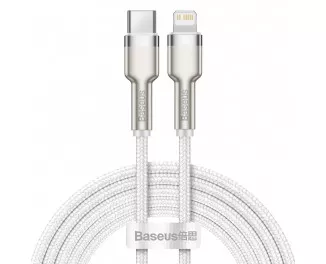 Кабель Lightning > USB Type-C Baseus Cafule Metal Data Cable PD 20W 2.0m (CATLJK-B02) White