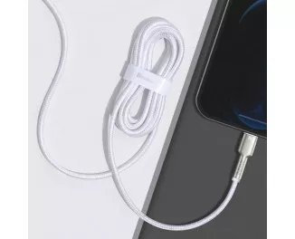 Кабель Lightning > USB Type-C Baseus Cafule Metal Data Cable PD 20W 2.0m (CATLJK-B02) White