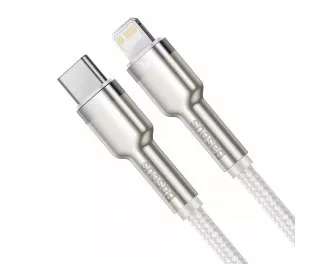 Кабель Lightning > USB Type-C Baseus Cafule Metal Data Cable PD 20W 2.0m (CATLJK-B02) White