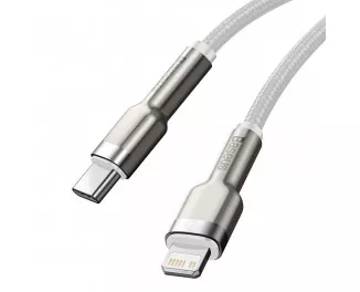 Кабель Lightning > USB Type-C Baseus Cafule Metal Data Cable PD 20W 2.0m (CATLJK-B02) White
