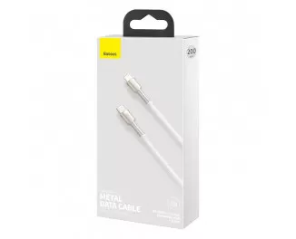 Кабель Lightning > USB Type-C Baseus Cafule Metal Data Cable PD 20W 2.0m (CATLJK-B02) White