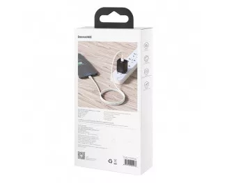 Кабель Lightning > USB Type-C Baseus Cafule Metal Data Cable PD 20W 2.0m (CATLJK-B02) White