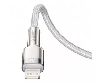 Кабель Lightning > USB Type-C Baseus Cafule Metal Data Cable PD 20W 2.0m (CATLJK-B02) White