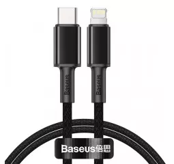 Кабель Lightning > USB Type-C Baseus High Density Braided PD 20W 1.0m (CATLGD-01) Black