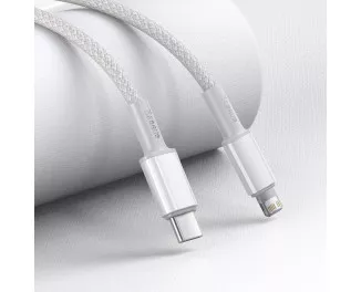 Кабель Lightning > USB Type-C  Baseus High Density Braided PD 20W 1.0m (CATLGD-02) White
