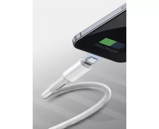Кабель Lightning > USB Type-C  Baseus High Density Braided PD 20W 1.0m (CATLGD-02) White