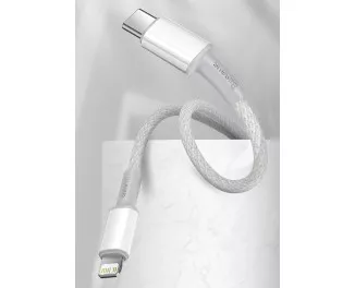 Кабель Lightning > USB Type-C  Baseus High Density Braided PD 20W 1.0m (CATLGD-02) White