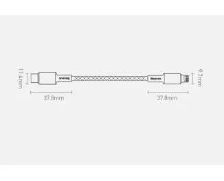 Кабель Lightning > USB Type-C  Baseus High Density Braided PD 20W 1.0m (CATLGD-02) White