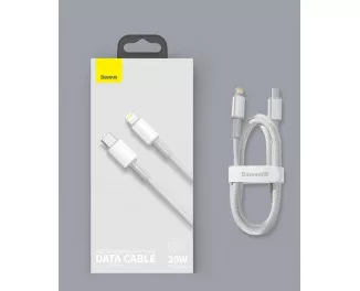 Кабель Lightning > USB Type-C  Baseus High Density Braided PD 20W 1.0m (CATLGD-02) White