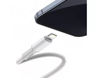 Кабель Lightning > USB Type-C  Baseus High Density Braided PD 20W 1.0m (CATLGD-02) White