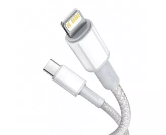 Кабель Lightning > USB Type-C  Baseus High Density Braided PD 20W 1.0m (CATLGD-02) White