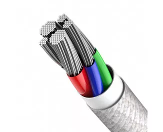 Кабель Lightning > USB Type-C  Baseus High Density Braided PD 20W 1.0m (CATLGD-02) White