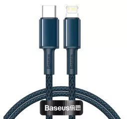 Кабель Lightning > USB Type-C  Baseus High Density Braided PD 20W 1.0m (CATLGD-03) Blue