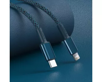 Кабель Lightning > USB Type-C Baseus High Density Braided PD 20W 1.0m (CATLGD-03) Blue