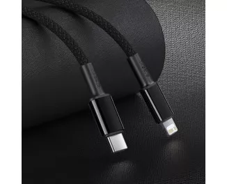 Кабель Lightning > USB Type-C  Baseus High Density Braided PD 20W 2.0m (CATLGD-A01) Black