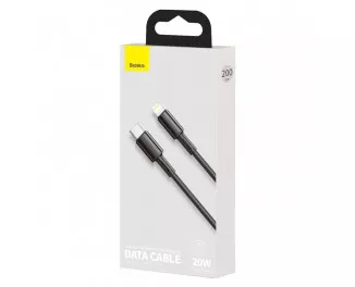 Кабель Lightning > USB Type-C  Baseus High Density Braided PD 20W 2.0m (CATLGD-A01) Black